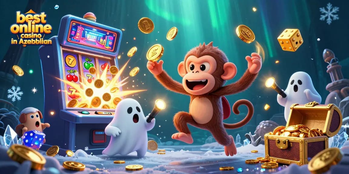 Experience the excitement at the best online casino in Azerbaijan with a lively ghostly scene.