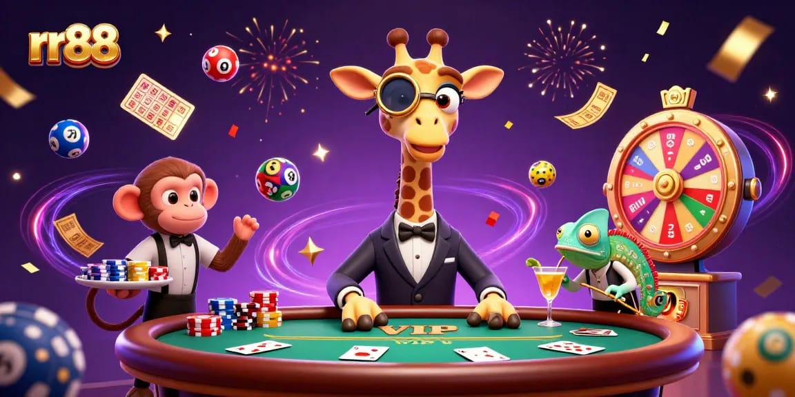 Experience the excitement of rr88 with vibrant casino characters and dynamic game elements.