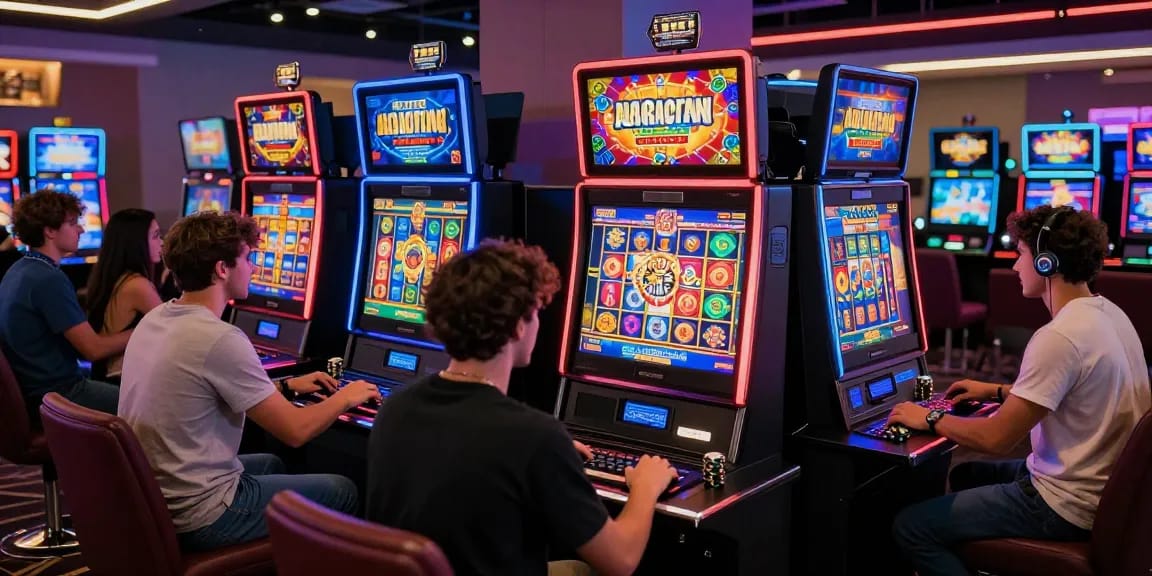 Exciting casino azarlatino online gaming scene showcasing players interacting with diverse games in a vibrant atmosphere.