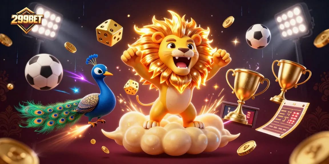 Experience the excitement of 299BET's vibrant gaming world with dynamic characters and sports elements.