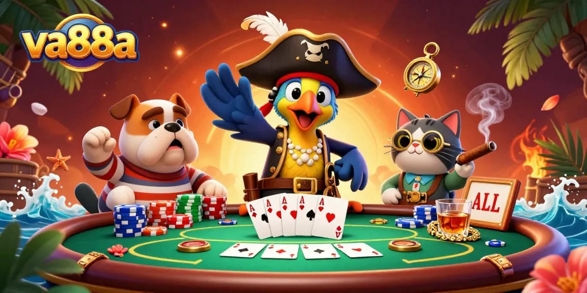Experience thrilling gambling action with va88a's lively casino characters and dynamic poker scene.