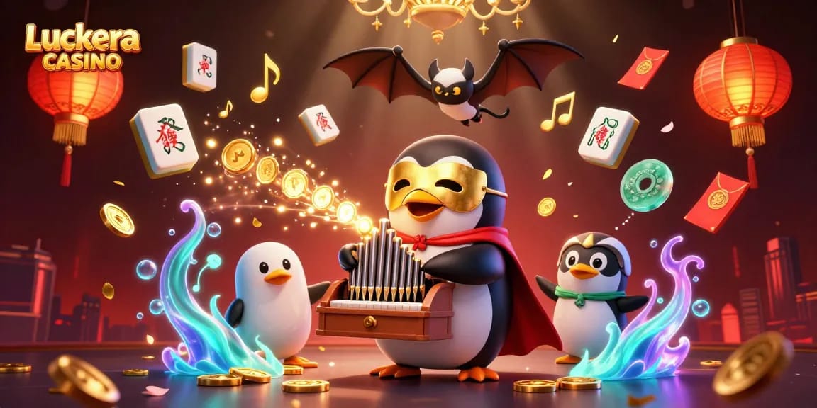 Luckera casino showcases exciting gameplay with a 3D cartoon scene featuring charming characters and vibrant gaming elements.