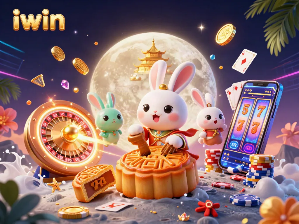 Spin the iwin slots and uncover hidden treasures in a vibrant casino scene.