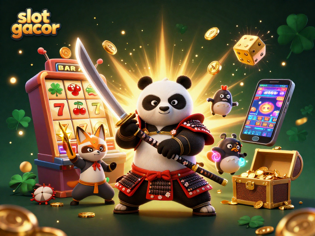 Engage with the exhilarating slot gacor experience featuring vibrant characters and casino elements.