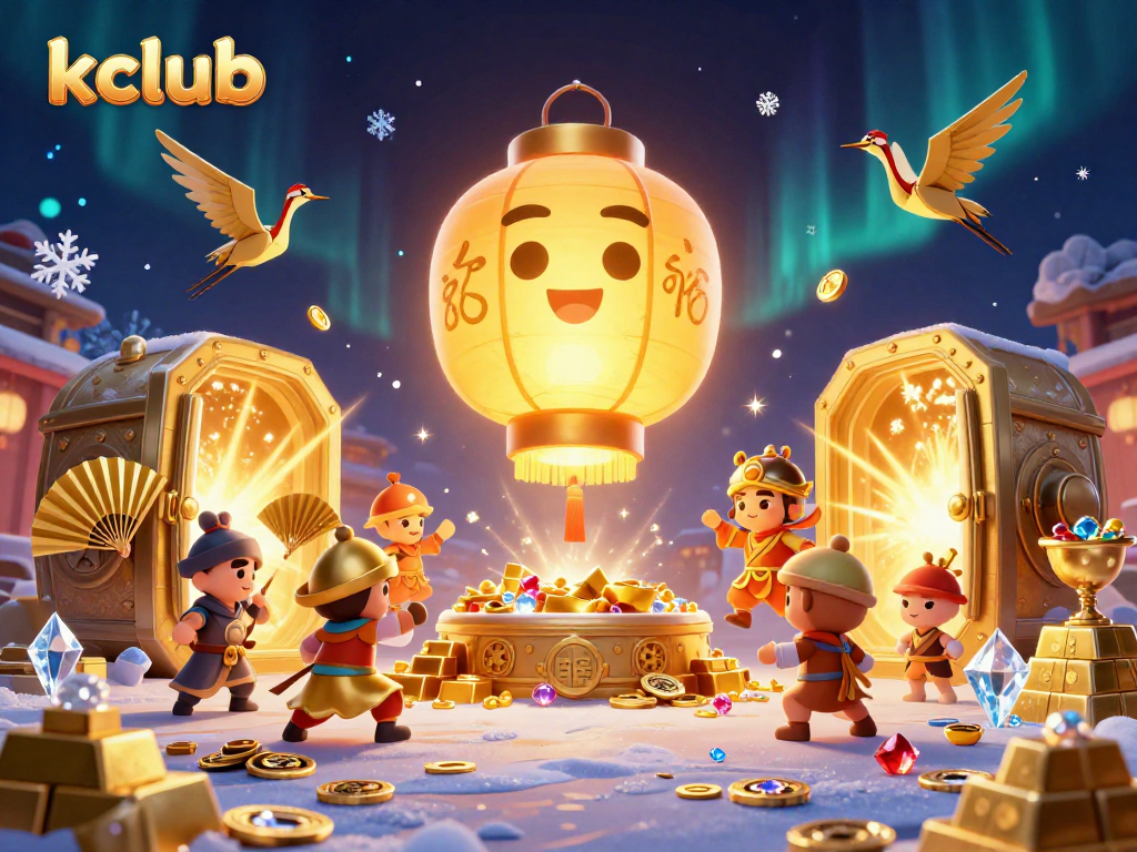 kclub's vibrant casino scene showcases giant golden lantern spirit, capturing the mystical gaming atmosphere.