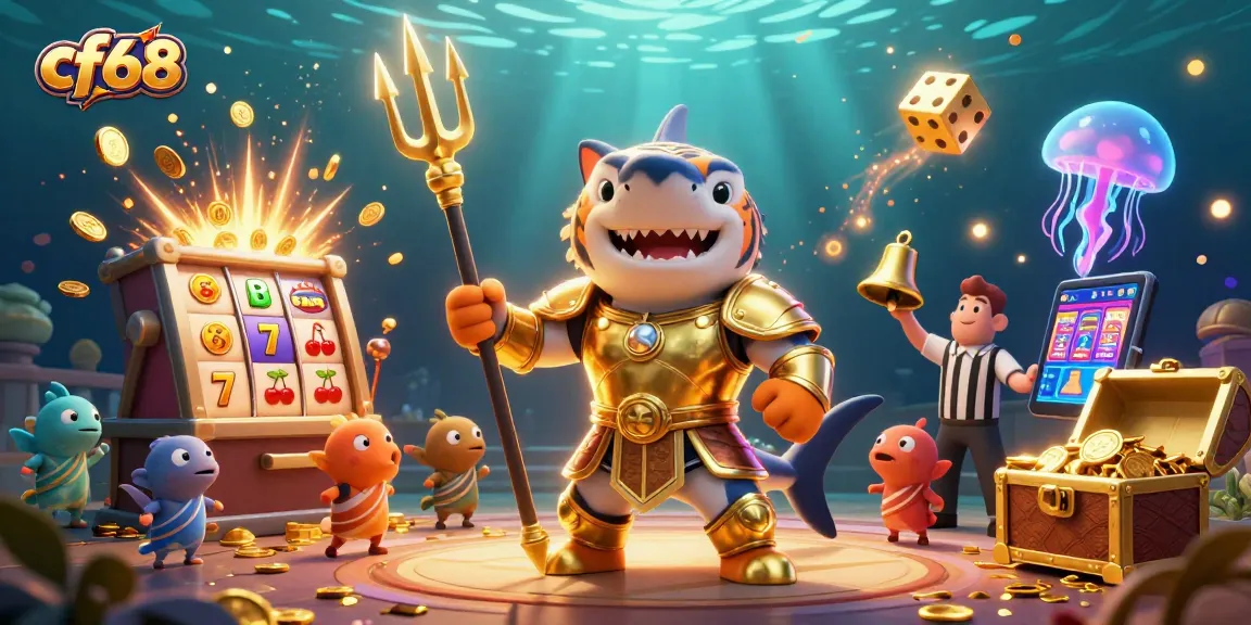 Engage in thrilling casino gameplay with cf68 featuring a dynamic underwater colosseum scene.