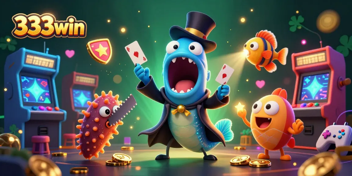 Engage in thrilling games at 333win, where vibrant cartoon characters bring casino magic to life.