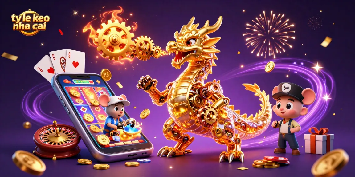 Experience dynamic sports betting excitement with ty le keo nha cai, showcasing a lively 3D casino scene.