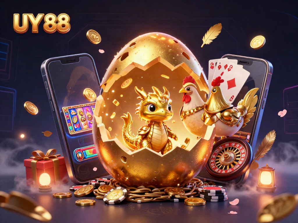 UY 88 thưởng thức không gian trò chơi điện tử với rồng vàng và các trò chơi đánh bạc hấp dẫn.