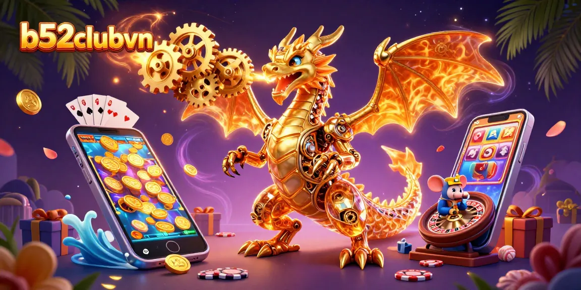 Engage with b52clubvn's thrilling slots and games in a vibrant, action-packed 3D illustration.