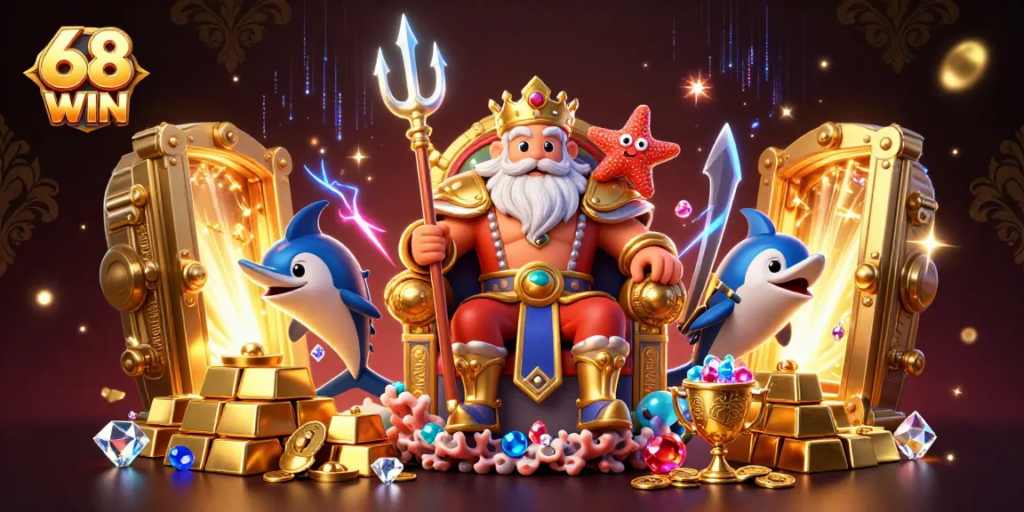 Experience thrilling wins at 68 WIN with vibrant casino treasures in a decorated underwater realm.