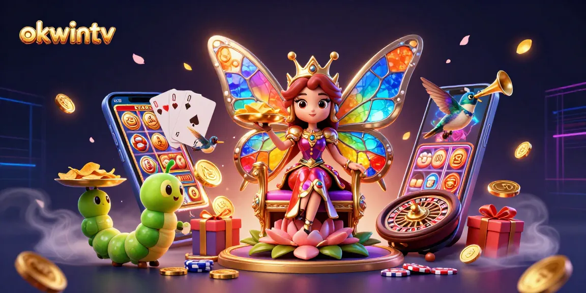 Play and enjoy the captivating world of okwintv with vibrant 3D gaming elements and dynamic casino visuals.