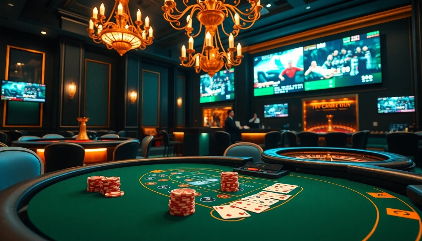 Experience kp88 trang chủ at a luxurious casino with live dealer excitement and vibrant betting tables.