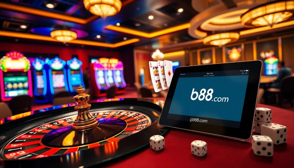 Experience the excitement of winning at bj88.com with vibrant casino games and luxury ambiance.