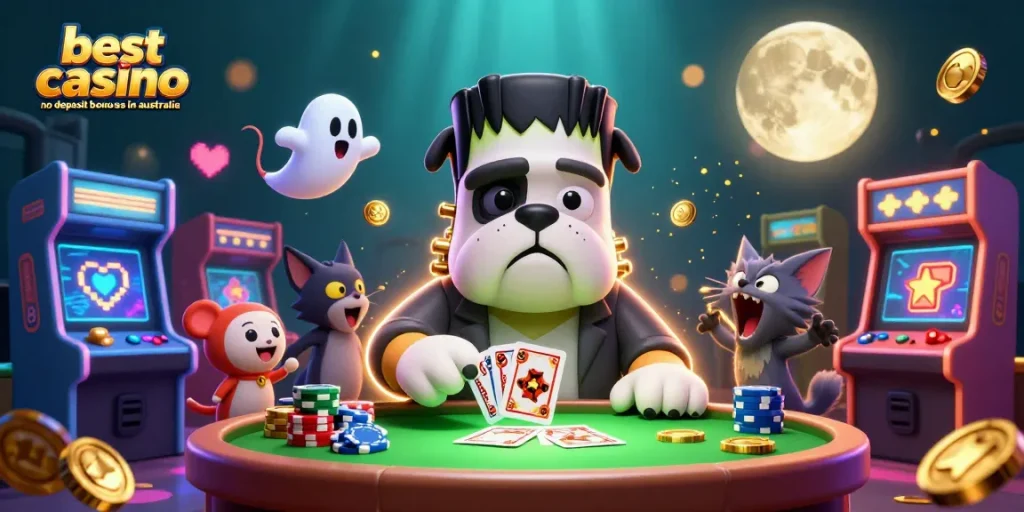 Experience the best casino no deposit bonuses in Australia with thrilling gameplay from lively casino characters.