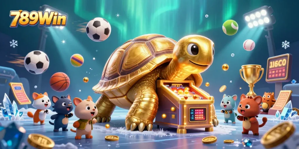 Win big at 789Win with vibrant casino elements illustrated in an exciting scene.